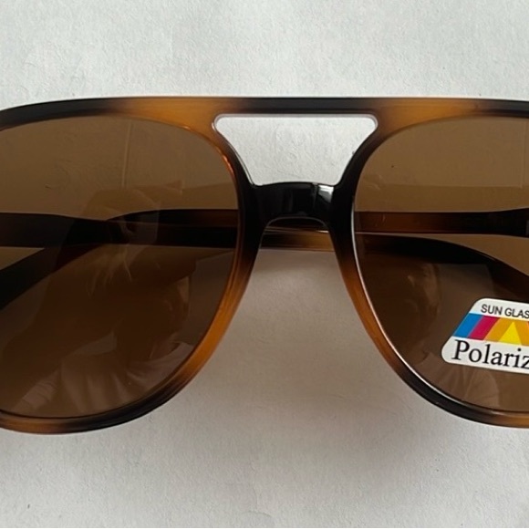 Woman’s/Mens Retro Havana Square Aviator Polarized Bridged Tortoise Sunglasses - Picture 6 of 14